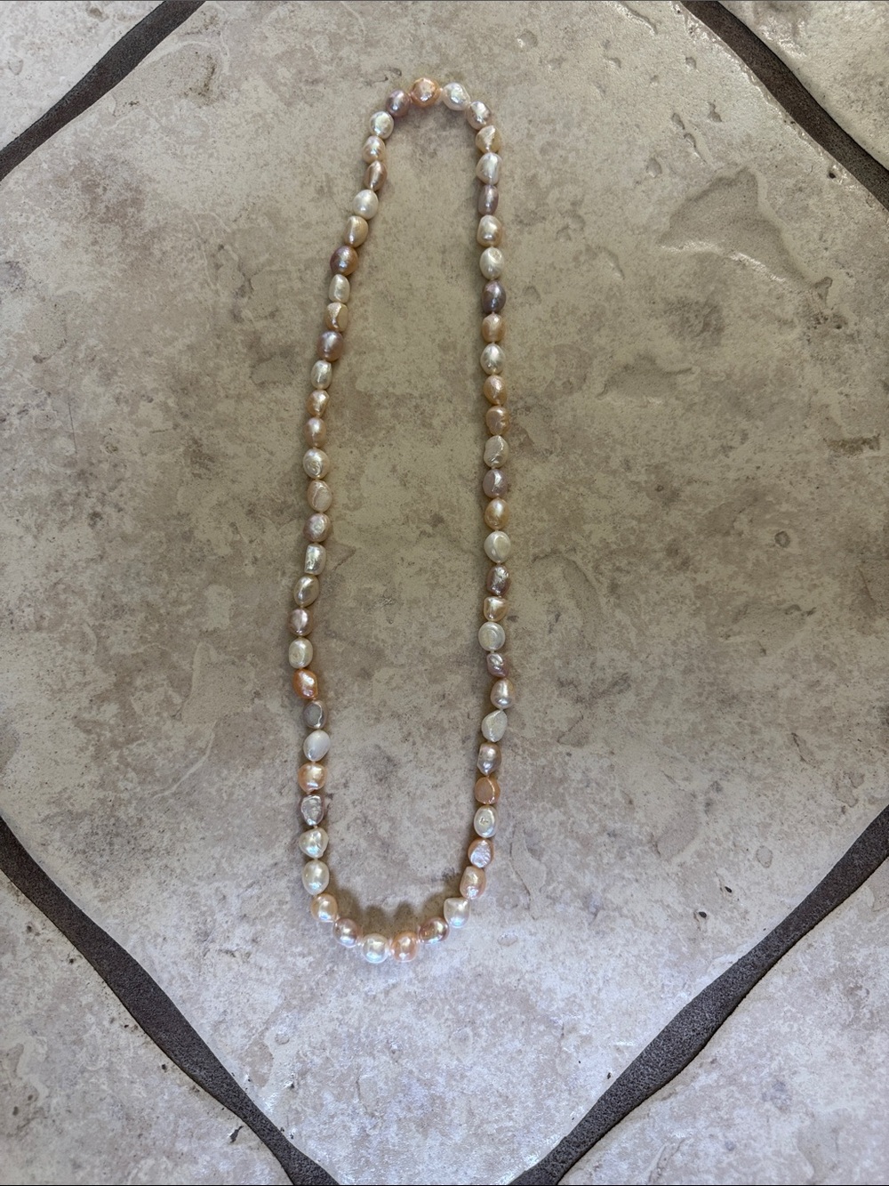 Freshwater Pearl Necklace in Ivory and Champagne - Women Jewelry